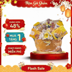 Giỏ Quà Tết Tiệm Gói Ghém Xuân Như Ý Sắc Vàng May Mắn