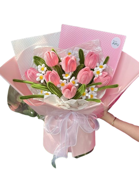 Hoa kẽm hồng trắng Tiệm Gói Ghém - Ảnh 2